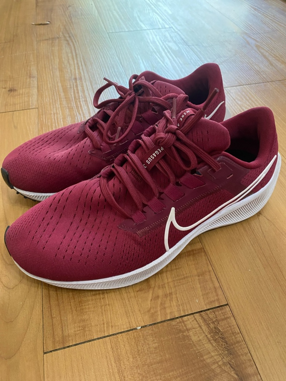 Nike Women's Nike Air Zoom Pegasus 38 Size 8 Running Shoes - FSU Garnet/Burgundy